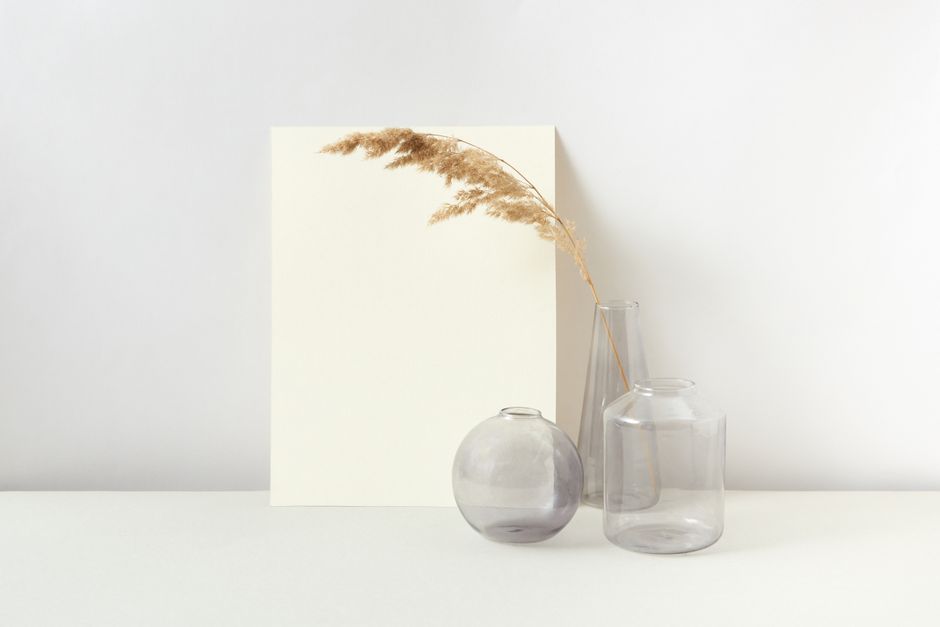 Botanische tafelset met sappige grassen. Botanische tafelset met sappige grassen.